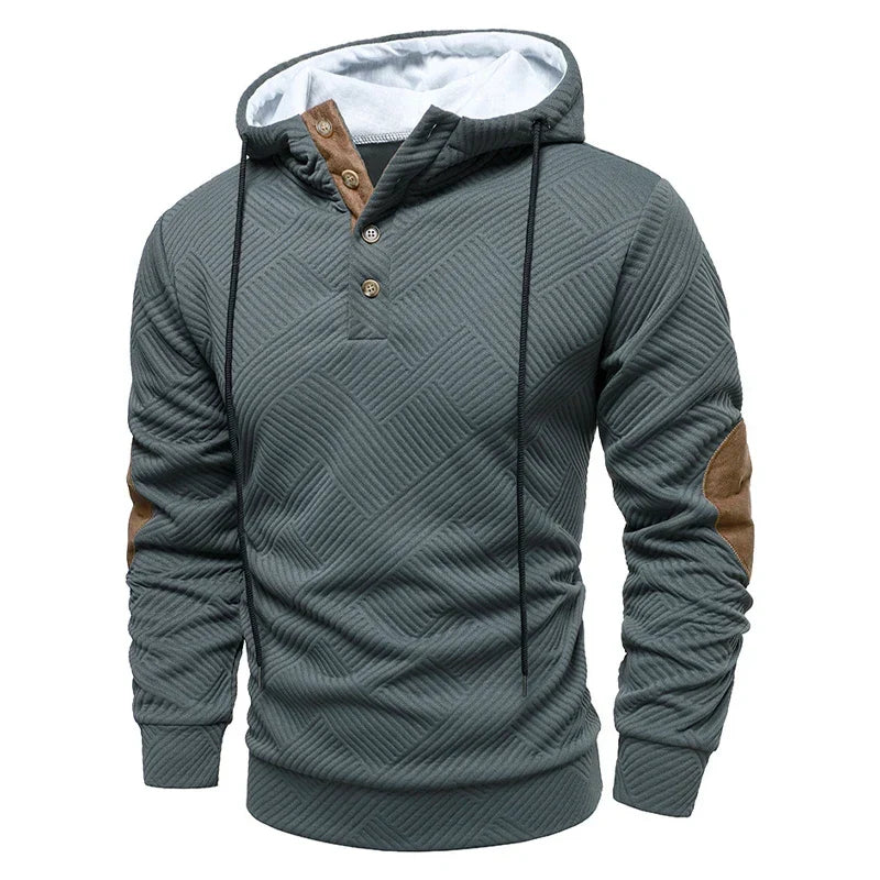 Men’s Casual Modern Hooded Jumper Grey