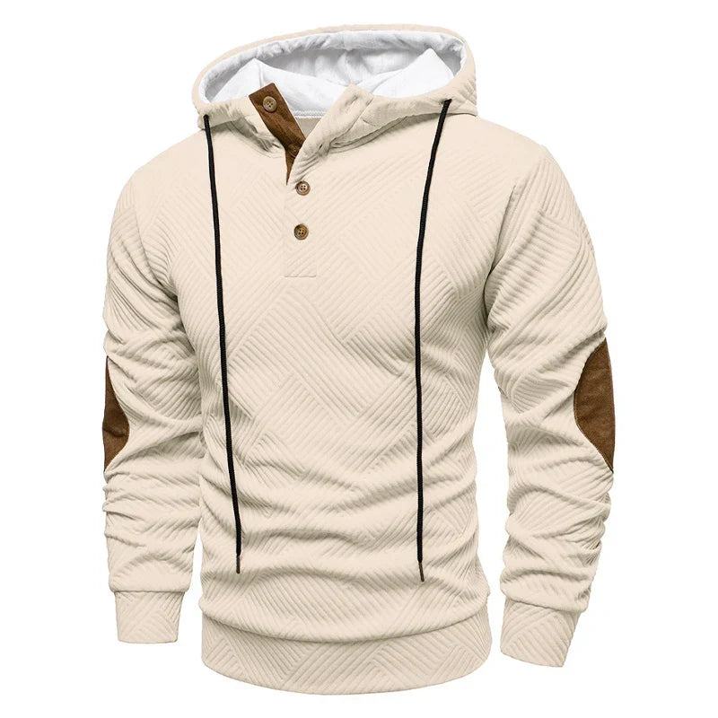 Men’s Casual Modern Hooded Jumper Khaki