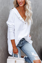 Women’s Relaxed Fit Hooded Drawstring Longline Sweatshirt Pink