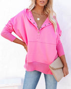 Women’s Relaxed Fit Hooded Drawstring Longline Sweatshirt