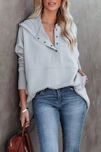 Women’s Relaxed Fit Hooded Drawstring Longline Sweatshirt