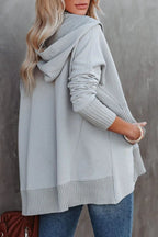 Women’s Relaxed Fit Hooded Drawstring Longline Sweatshirt