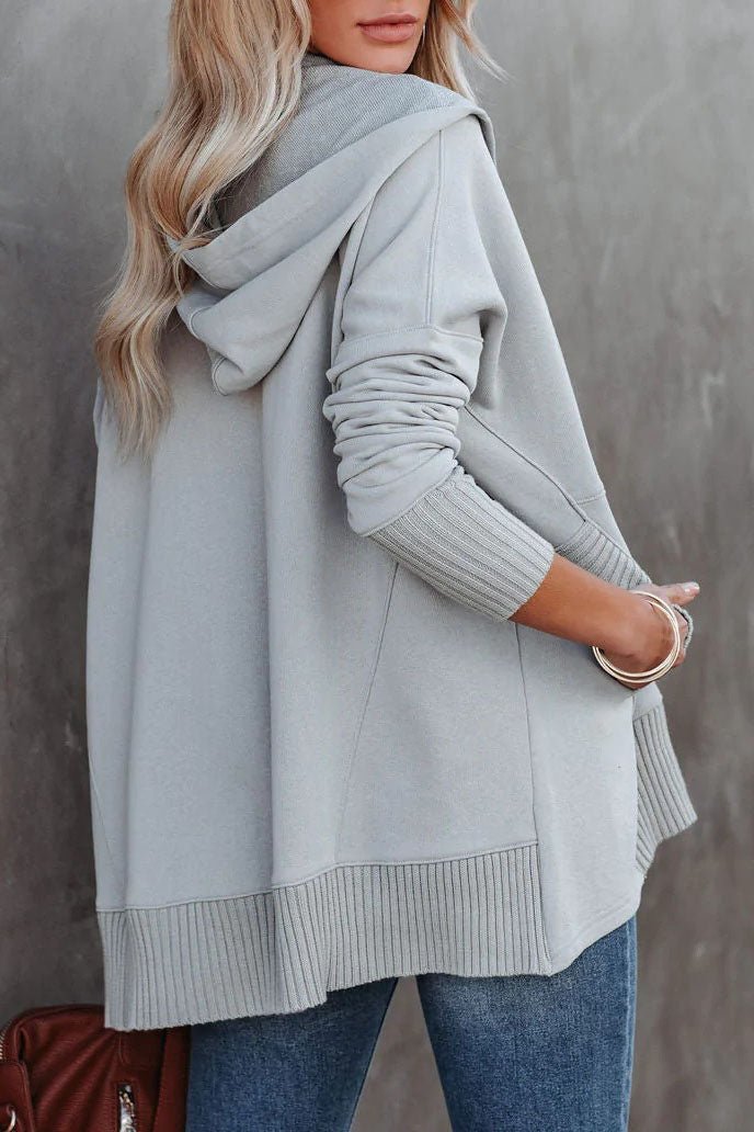 Women’s Relaxed Fit Hooded Drawstring Longline Sweatshirt