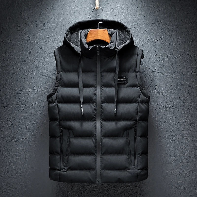 Men’s Hooded Zip-Through Cardigan Black