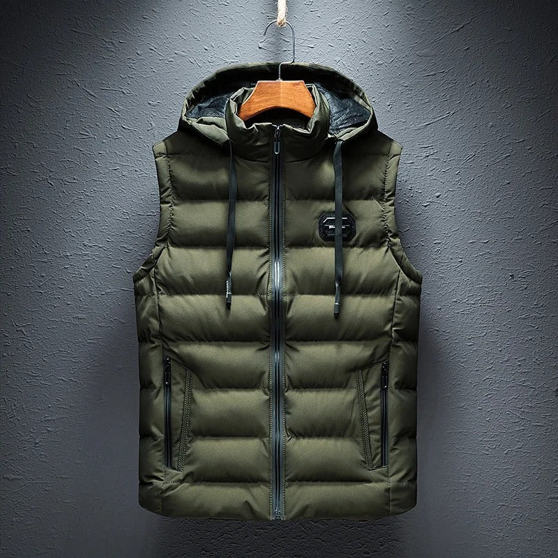 Men’s Hooded Zip-Through Cardigan Green