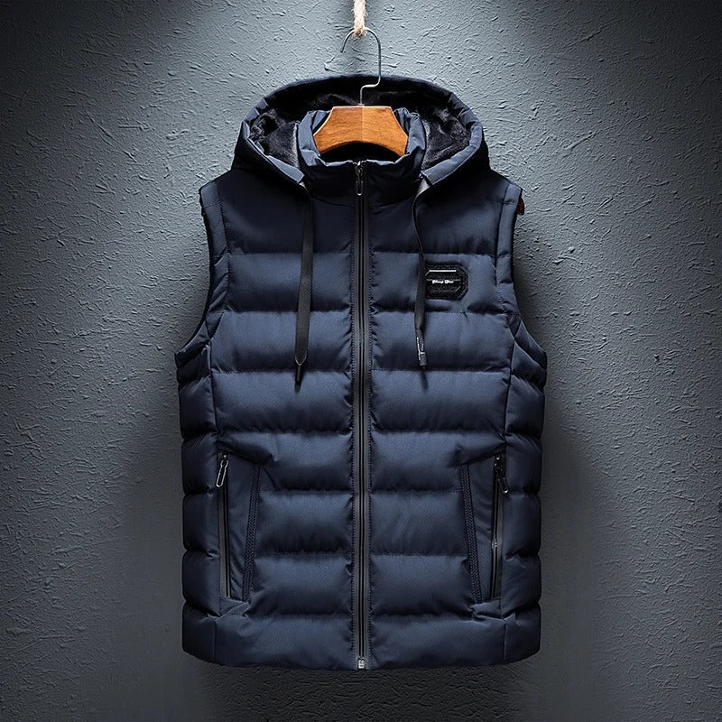 Men’s Hooded Zip-Through Cardigan Navy