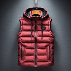 Men’s Hooded Zip-Through Cardigan Red