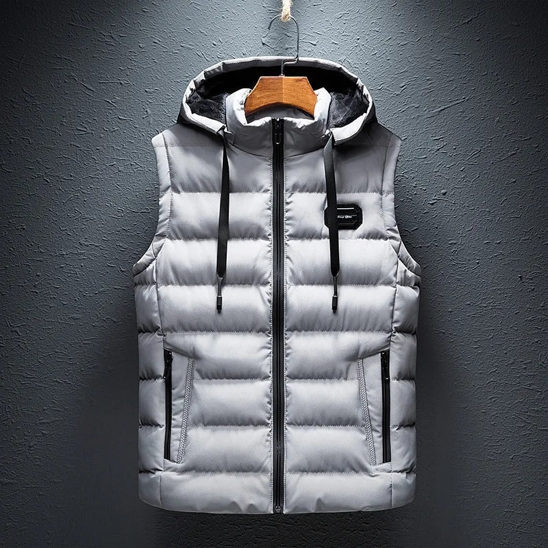 Men’s Hooded Zip-Through Cardigan White