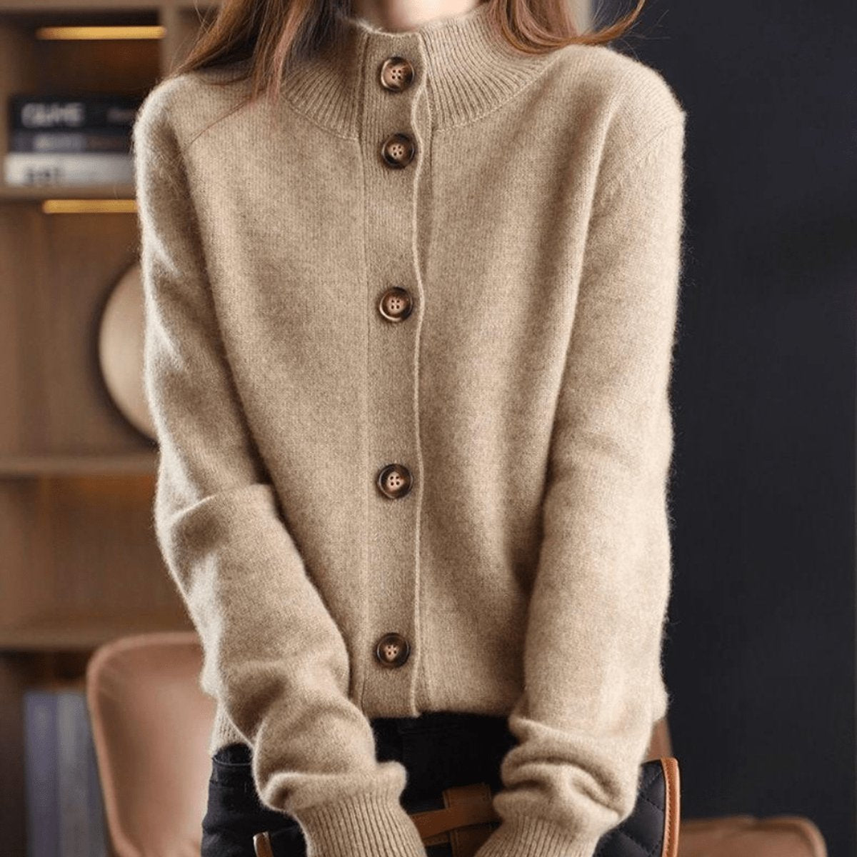 Women’s Button-Front Knit Cardigan