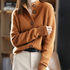 Women’s Button-Front Knit Cardigan Orange