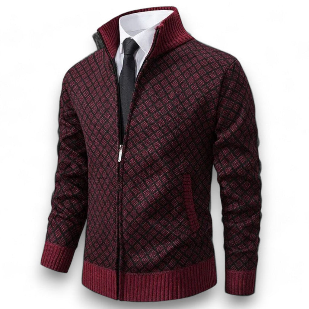 Men’s Stylish Knitted Cardigan Red
