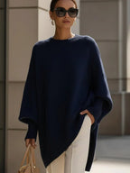 Women’s Elegant Knitted Jumper Navy Blue