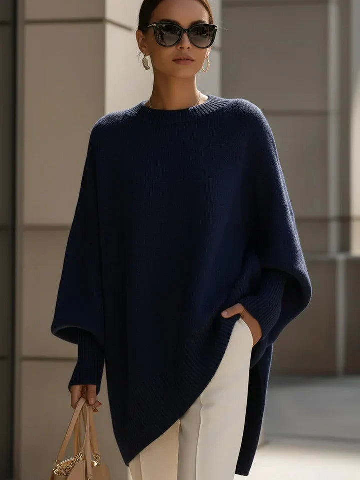 Women’s Elegant Knitted Jumper Navy Blue