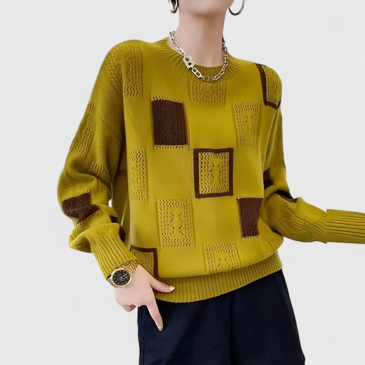 Women’s Sophisticated Knitted Jumper Yellow