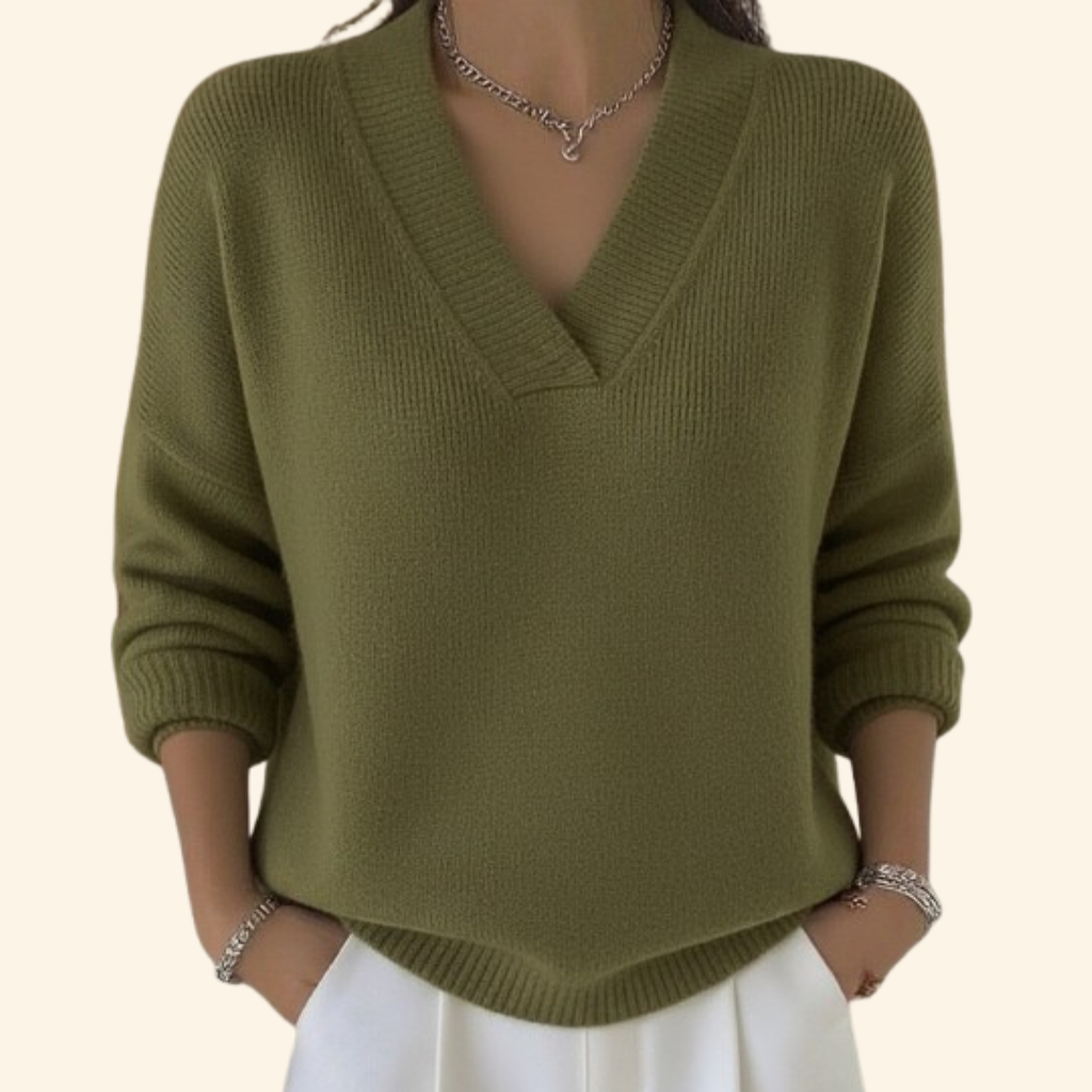 Women’s Elegant Knitted Jumper Green