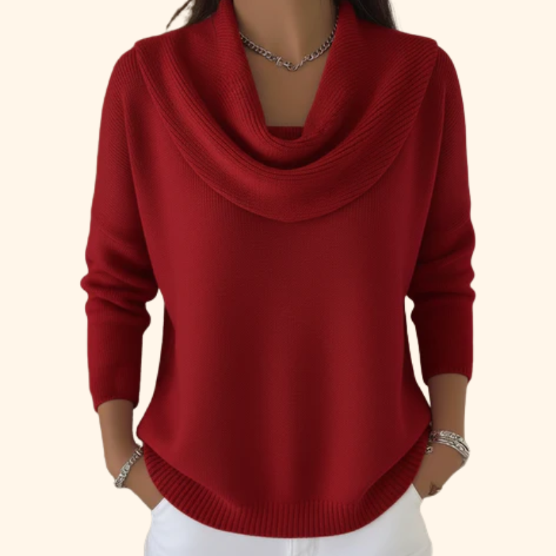 Women’s Elegant Knitted Jumper Red
