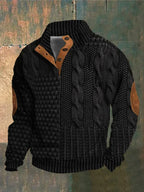 Men’s Warm Knitted Pullover Jumper Black