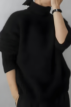 Women’s Knitted Roll-Neck Jumper Black