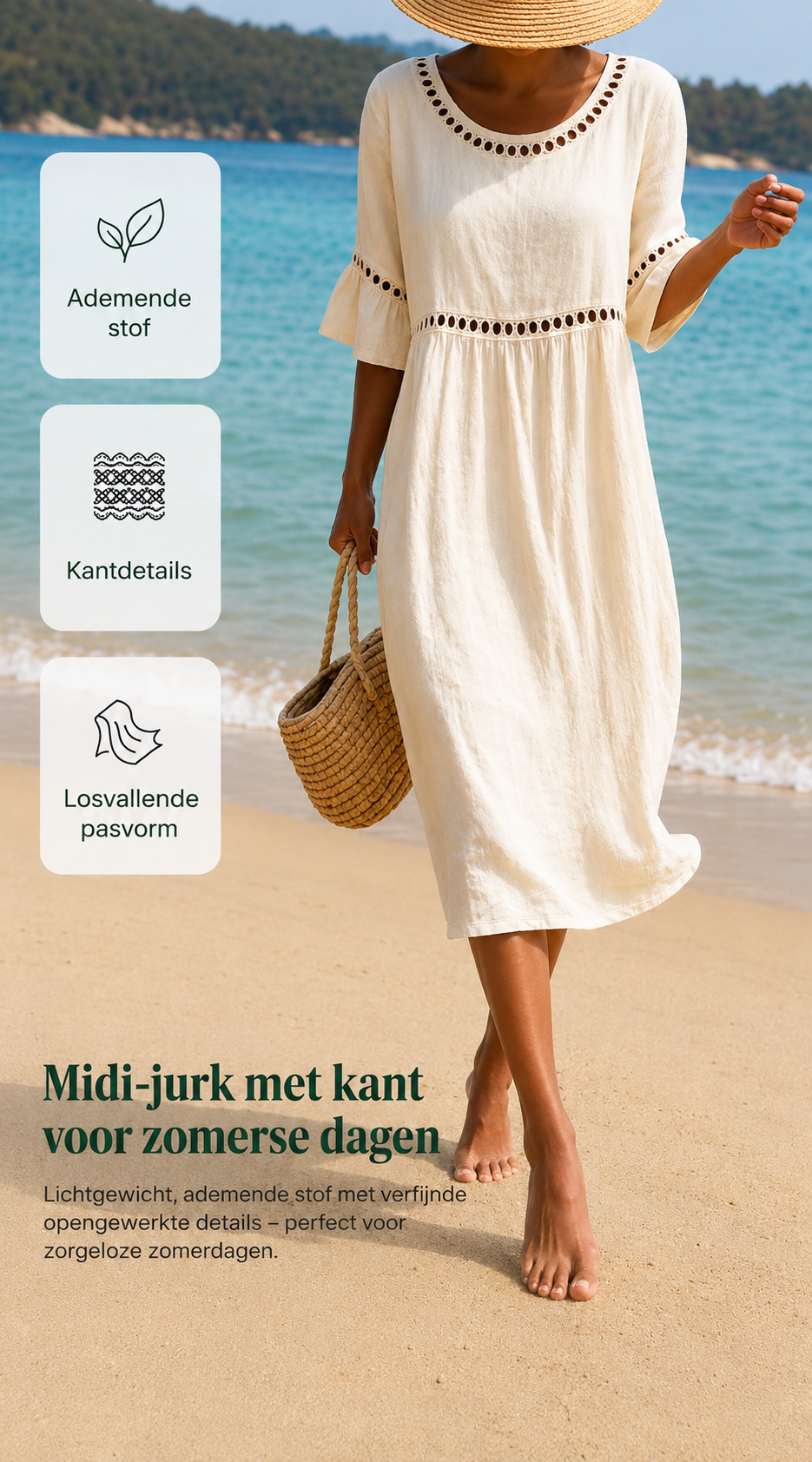 Women’s Elegant Tummy-Flattering Midi Dress