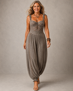 Women’s Elegant Wide-Leg Jumpsuit Grey
