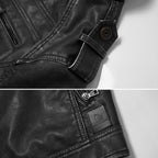 Men’s Classic Faux Leather Biker Jacket
