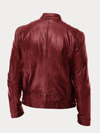 Men’s Timeless Faux Leather Jacket with Zip Fastening