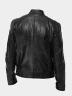 Men’s Timeless Faux Leather Jacket with Zip Fastening