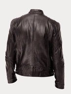 Men’s Timeless Faux Leather Jacket with Zip Fastening