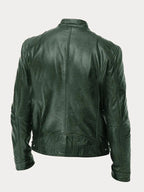Men’s Timeless Faux Leather Jacket with Zip Fastening