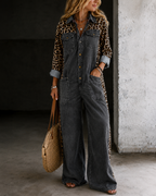 Women’s Casual Wide-Leg Jumpsuit Black