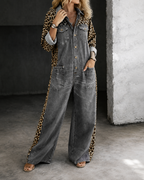 Women’s Casual Wide-Leg Jumpsuit Grey