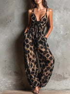 Women’s Leopard Print Jumpsuit Leopard Print
