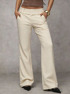 Women’s Modern Loose Fit Trousers Beige