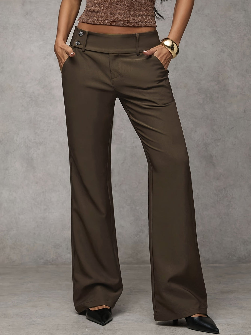 Women’s Modern Loose Fit Trousers Brown