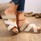 Women’s Comfortable Platform Sandals for Summer White