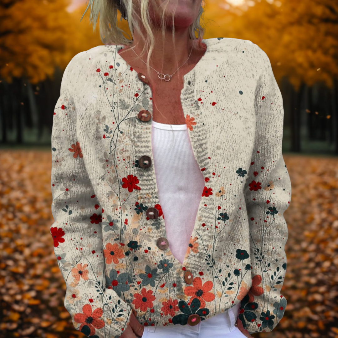 Women’s Open-Front Knit Cardigan with Relaxed Drape Multicolour