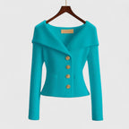Women’s Elegant Open-Front Cardigan Blue