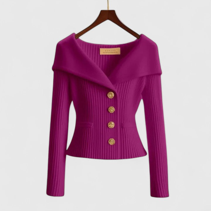 Women’s Elegant Open-Front Cardigan Purple