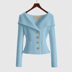 Women’s Elegant Open-Front Cardigan Sky Blue