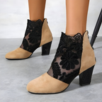 Women’s Stylish Breathable Wide-Fit Heels Beige