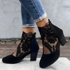 Women’s Stylish Breathable Wide-Fit Heels Black
