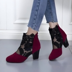 Women’s Stylish Breathable Wide-Fit Heels Red