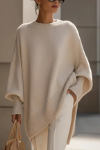 Women’s Elegant Oversized Knitted Jumper Beige