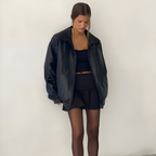 Women’s Stylish Oversized Leather Jacket