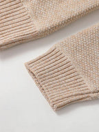 Men’s Ribbed Knit Full-Zip Cardigan with Stand Collar