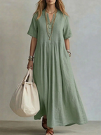 Women’s Pleated Dress Green