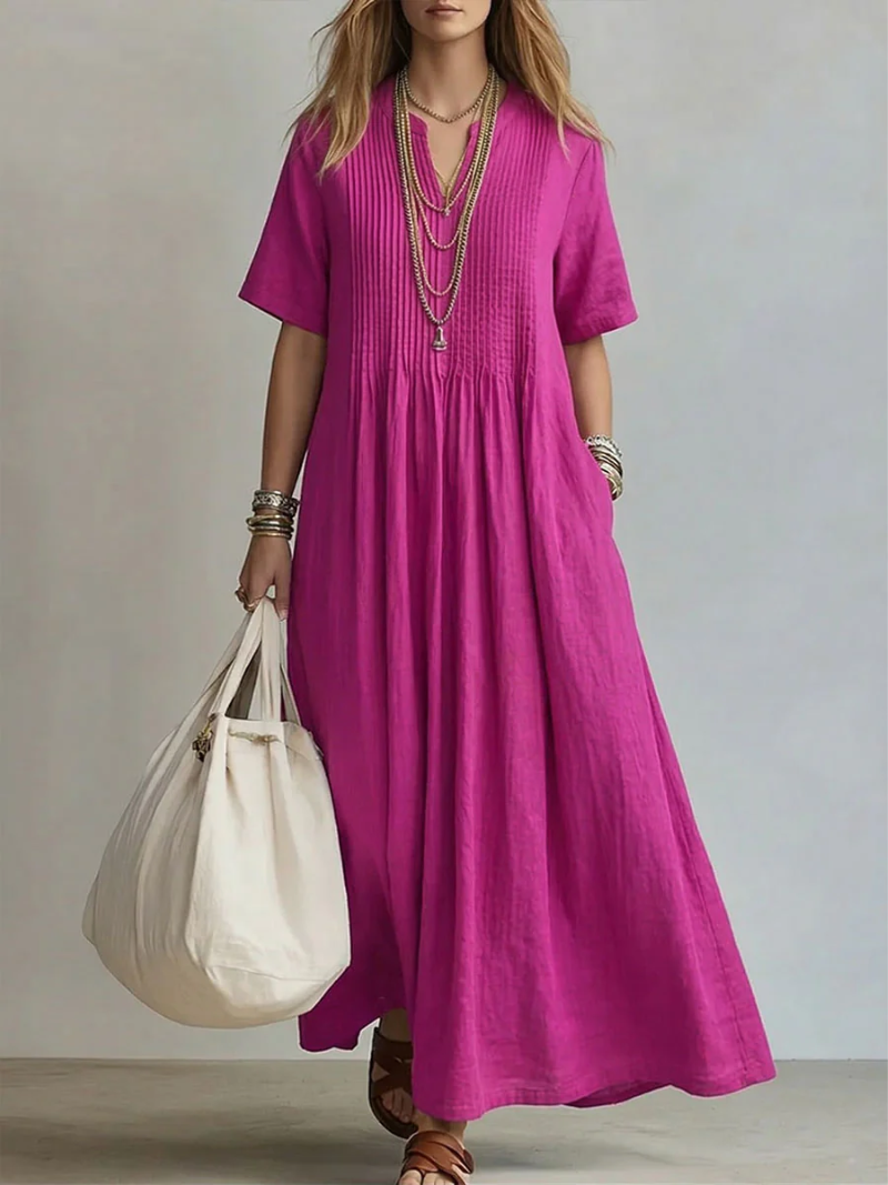 Women’s Pleated Dress Pink