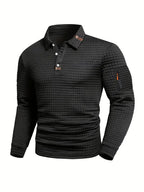 Men’s Modern Quilted Casual Jumper Black