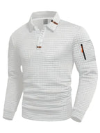 Men’s Modern Quilted Casual Jumper White