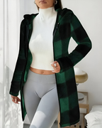 Women’s Modern Warm Hooded Jacket Army Green